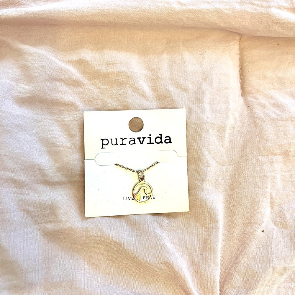 Rose Gold PuraVida Wave Necklace